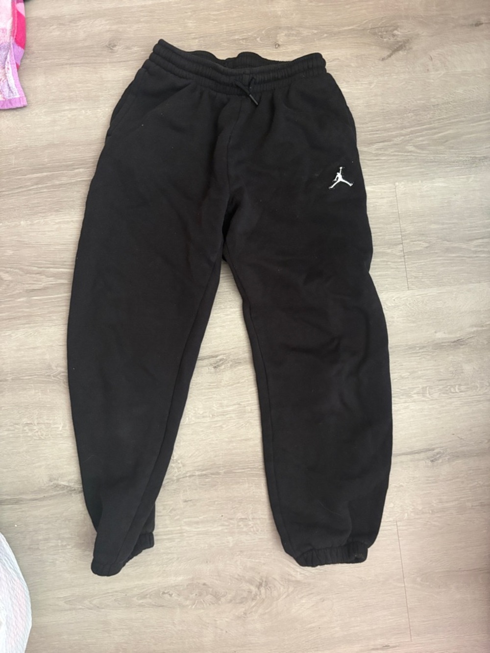Jordan Women’s Black Jogger Sweatpants with White Jumpman